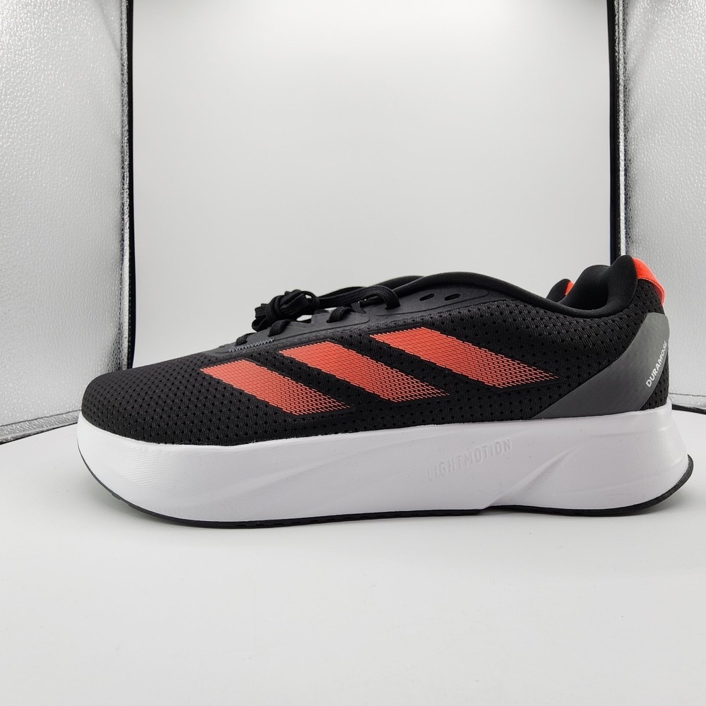 Adidas Duramo SL Running Shoes Mens Size 12 Black Solar Red Sneaker IF9483 NEW - Picture 5 of 11